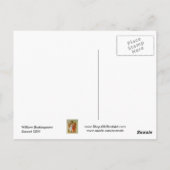 Postale Numéro de série 116 par William Shakespeare Carte  (Dos)