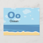 Postale O est pour Ocean - Carte Flash Alphabet (Devant)