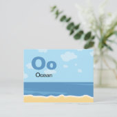 Postale O est pour Ocean - Carte Flash Alphabet (Debout devant)