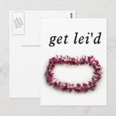 Postale Obtenez la carte de voeux Lei'd (Devant / Derrière)