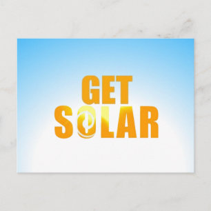 Postale Obtenir le logo solaire écoécologique Carte postal