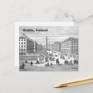 Postale O'Connell Street Vintage Dublin Irlande Carte post