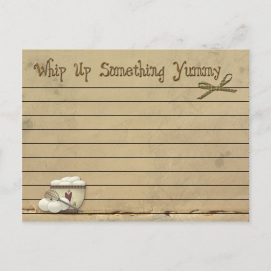 Postale OEufs de carte de recette (Devant)