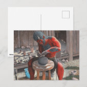 Postale Ogre Potter Faire Poterie Imaginaire Art Carte pos (Devant / Derrière)