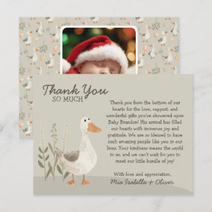Postale Oie aquarelle - Carte de remerciements Baby shower