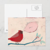 Postale oiseau sur carte de succursale (Devant / Derrière)