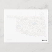 Postale Oklahoma Carte d'image Vintage Antique State Chart (Dos)