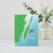 Postale Öland Suède carte de l'île (Debout devant)