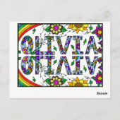 Postale Olivia, Une carte pour la couleur (Dos)