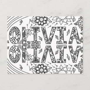 Postale Olivia, Une carte pour la couleur