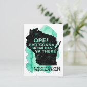 Postale Ope Sneak Passé Ya There Wisconsin Carte Citation  (Debout devant)