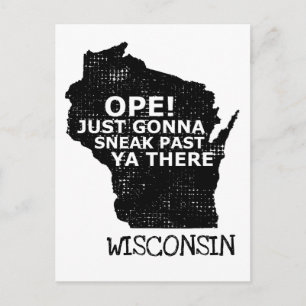 Postale Ope Sneak Passé Ya There Wisconsin Carte Citation 