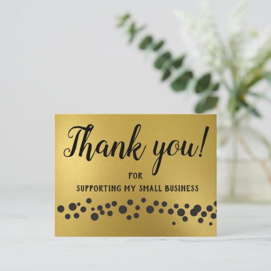 Postale Or, Merci ! Carte (Debout devant)