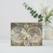 Postale Orbis Terrarum 1594 - Carte du monde (Debout devant)