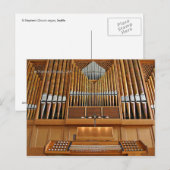 Postale Orgue de l'église St Stephen, Seattle, carte posta (Devant / Derrière)