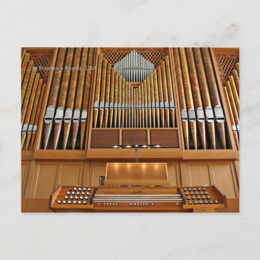 Postale Orgue de l'église St Stephen, Seattle, carte posta (Devant)