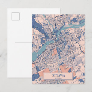 Postale Ottawa Ontario Canada Carte de la ville venteuse V