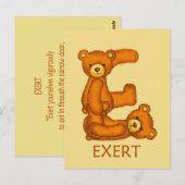 Postale Ours bibliques ~ EXert ~ Carte mémoire (Devant / Derrière)