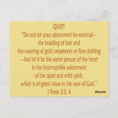 Postale Ours de la Bible ~ Écriture calme ~ Carte à puce (Dos)