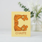Postale Ours de la Bible ~ Écriture de la Chaste ~ Carte m (Debout devant)