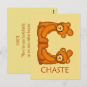 Postale Ours de la Bible ~ Écriture de la Chaste ~ Carte m (Devant / Derrière)