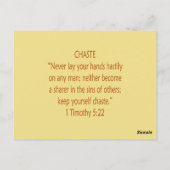 Postale Ours de la Bible ~ Écriture de la Chaste ~ Carte m (Dos)