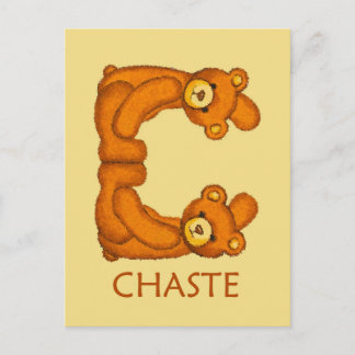 Postale Ours de la Bible ~ Écriture de la Chaste ~ Carte m