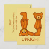 Postale Ours de la Bible ~ Écriture droite ~ Carte mémoire (Devant / Derrière)