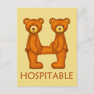 Postale Ours de la Bible ~ Écriture hospitalière ~ Carte d