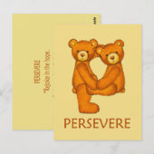 Postale Ours de la Bible ~ Écriture persévérante ~ Carte d (Devant / Derrière)