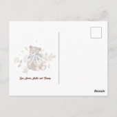 Postale Ours en peluche marron C'est un garçon ! Carte de (Dos)