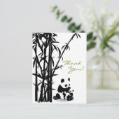 Postale Ours Pandas et Bamboo Carte de Remerciement (Debout devant)
