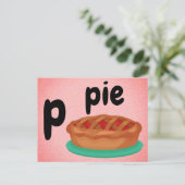 Postale p - carte flash à tarte (Debout devant)