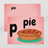 Postale p - carte flash à tarte (Devant / Derrière)