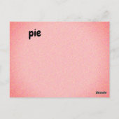 Postale p - carte flash à tarte (Dos)