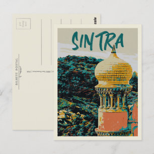 Postale Palais Sintra Pena illustration Portugal Carte pos
