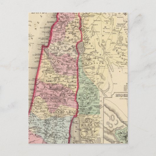 Postale Palestine, Jérusalem Carte par Mitchell (Devant)
