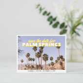 Postale Palm Springs Wedding Enregistrer la date Carte pos (Debout devant)