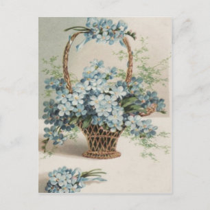 Postale Panier de la carte de fête des mères Forget-Me-Not