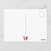 Postale Papillon de fleurs florales Valentine's Day Carte (Dos)