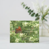Postale Papillon orange Customisé "Bonjour de" Carte posta (Debout devant)