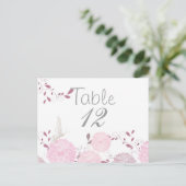 Postale Papillons et chrysanthèmes roses Carte Table (Debout devant)
