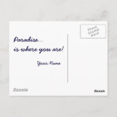 Postale Paradis… Carte d'anniversaire (Dos)