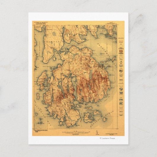 Postale Parc national de Lafayette Carte panoramique (Devant)