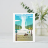 Postale Parc national de Yellowstone, ancienne carte posta (Debout devant)