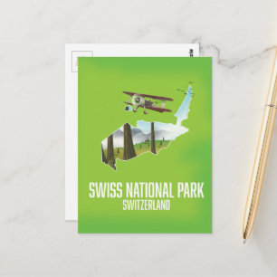 Postale Parc national suisse, carte de Suisse