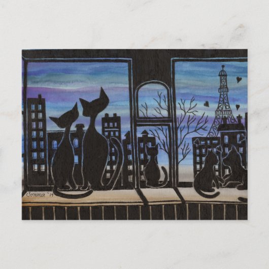 Postale Paris, Amour, Carte Romantique Kitty Post (Devant)
