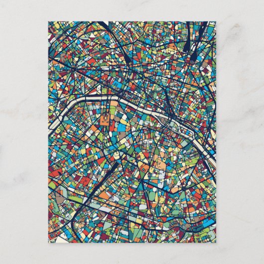 Postale Paris France | Carte colorée (Devant)