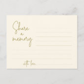 Postale Partagez un souvenir Carte de condoléances moderne (Devant)