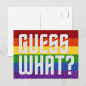 Postale PARTIES SCINTILLANT LGBT Devine Quoi ? Carte de so (Devant / Derrière)